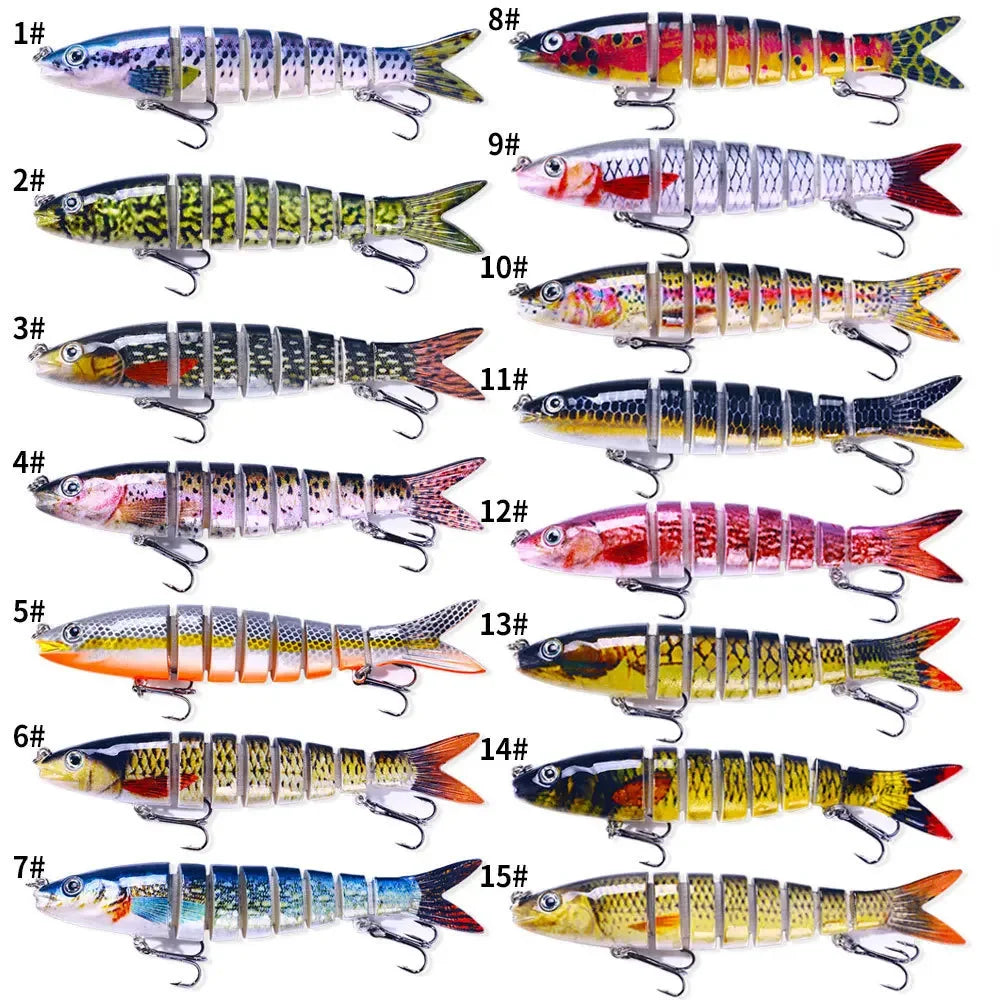 13.4Cm 18G Wobblers Pike Fishing Lures Artificial Multi Jointed Sections Artificial Hard Bait Trolling Pike Carp Fishing Tools