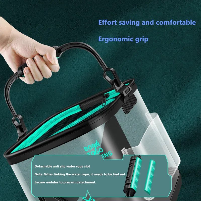 NNEOBA Foldable Live Fish Bucket