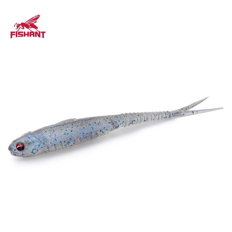 Real Shad 2.5Inch 3.1Inch Floating Pesca Artificial Silicone Soft Bait Fork Tail Jigging Fishing Lures Noctilucent