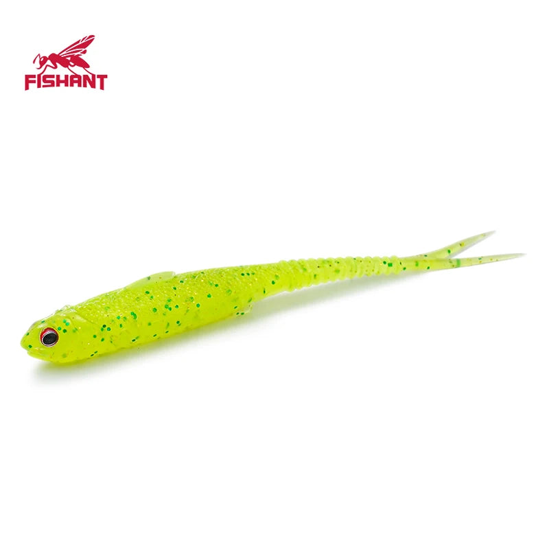 Real Shad 2.5Inch 3.1Inch Floating Pesca Artificial Silicone Soft Bait Fork Tail Jigging Fishing Lures Noctilucent