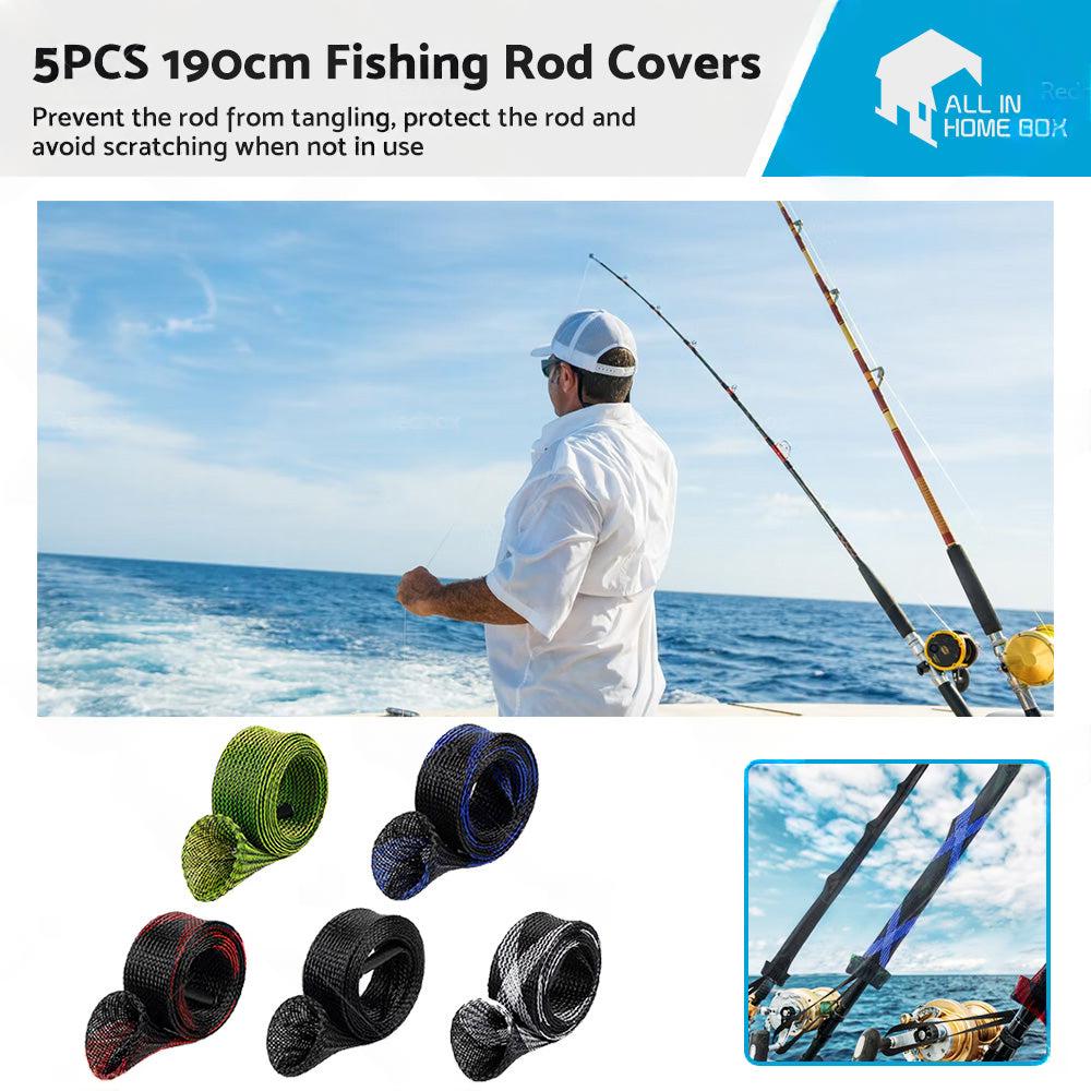 5Pcs 190cm Fishing Rod Cover Rod Sleeve Protector Suitable for Fishing Rod