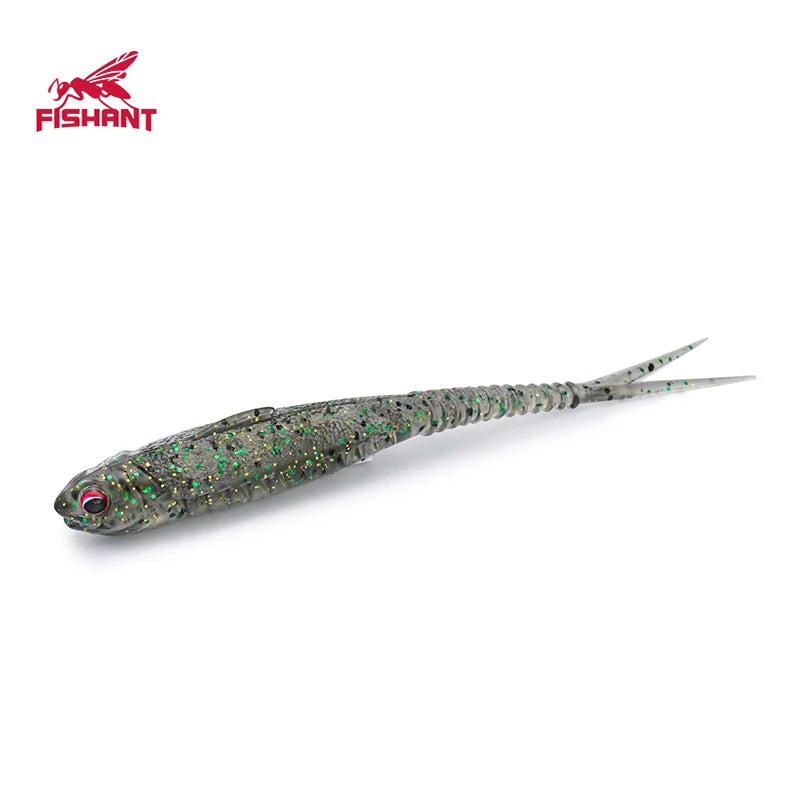 Real Shad 2.5Inch 3.1Inch Floating Pesca Artificial Silicone Soft Bait Fork Tail Jigging Fishing Lures Noctilucent