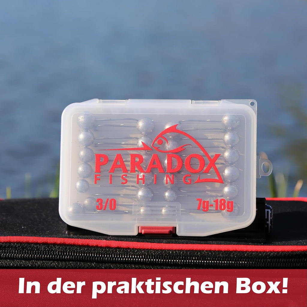 Paradox Fishing Jigköpfe Sets 2/0 3/0 4/0 5-28G - 15/25 St. - Jig Köpfe Gummifisch Mit Jighead Für Gummifische Zander Angelzubehör