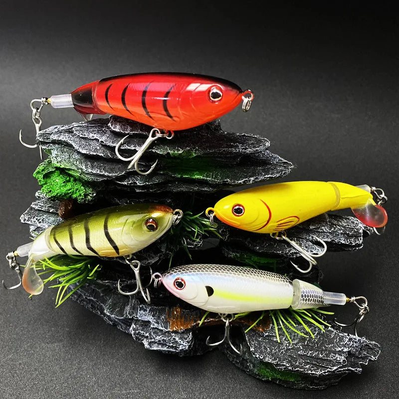 90Mm 14G Rotating Tail Fishing Lures Flexible Whopper Plopper Artificial Bait Swimbait Topwater Bass & Redfish Fishing Supplies