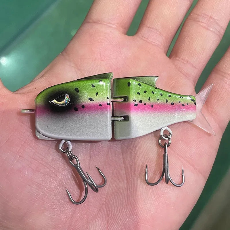 1PCS 6Cm 11G Swimbaits Fishing Lures 2 Joints 3D Printed Bionic Bait Hard Crankbaits for Bass Trout Pike Fishing Accessories