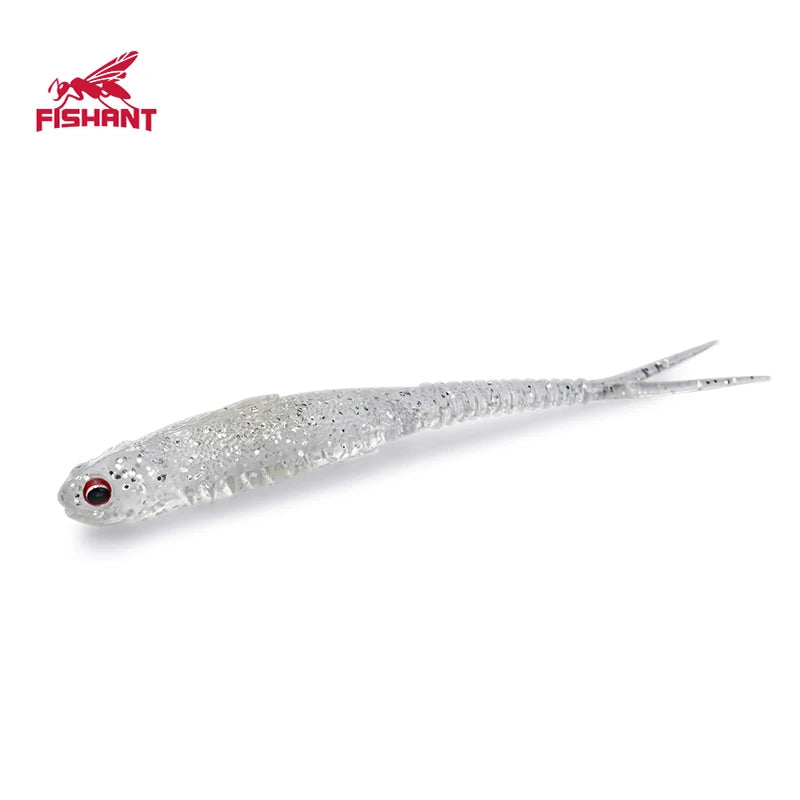 Real Shad 2.5Inch 3.1Inch Floating Pesca Artificial Silicone Soft Bait Fork Tail Jigging Fishing Lures Noctilucent