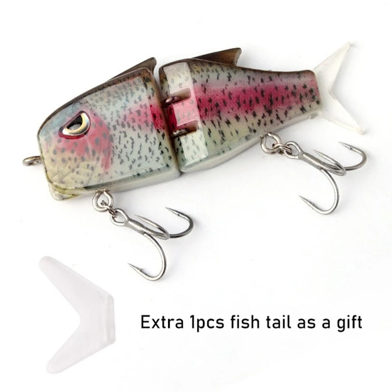 1PCS 6Cm 11G Swimbaits Fishing Lures 2 Joints 3D Printed Bionic Bait Hard Crankbaits for Bass Trout Pike Fishing Accessories