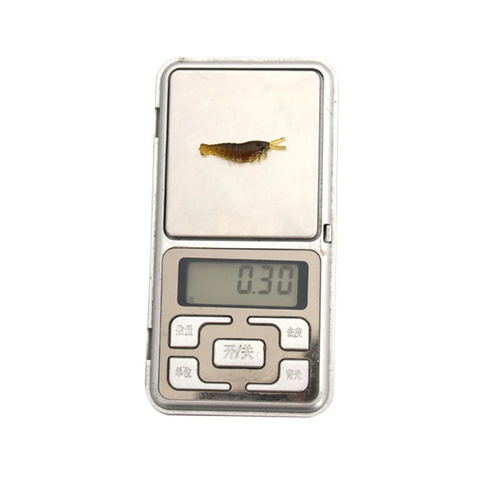 100Pcs Soft Silicone Shrimp Fishing Lures 2.7Cm 0.3G Small Light Green Freshwater Fishing Glow Shrimp Bait Carp Fishing Pesca