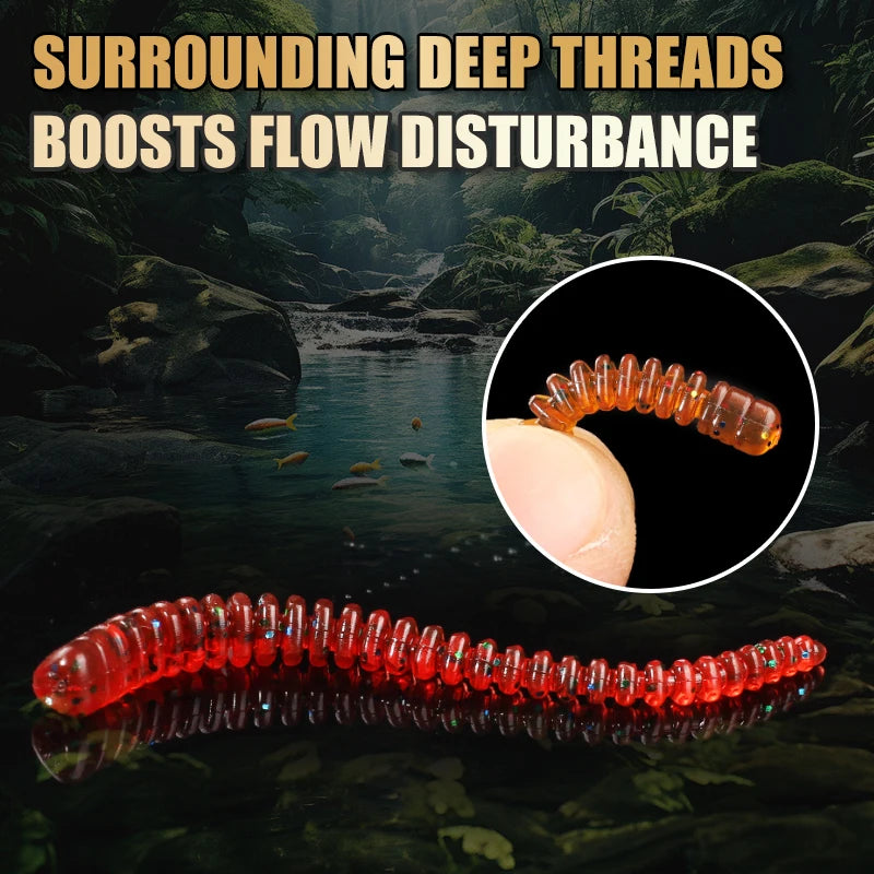 Cruel Leech Soft Baits 54Mm/20Pcs Artificial Fishing Lures Sea Worms Earthworm Fishing Soft Lures Wobblers
