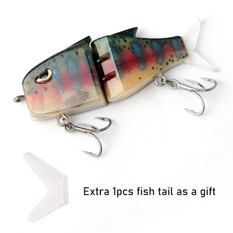1PCS 6Cm 11G Swimbaits Fishing Lures 2 Joints 3D Printed Bionic Bait Hard Crankbaits for Bass Trout Pike Fishing Accessories