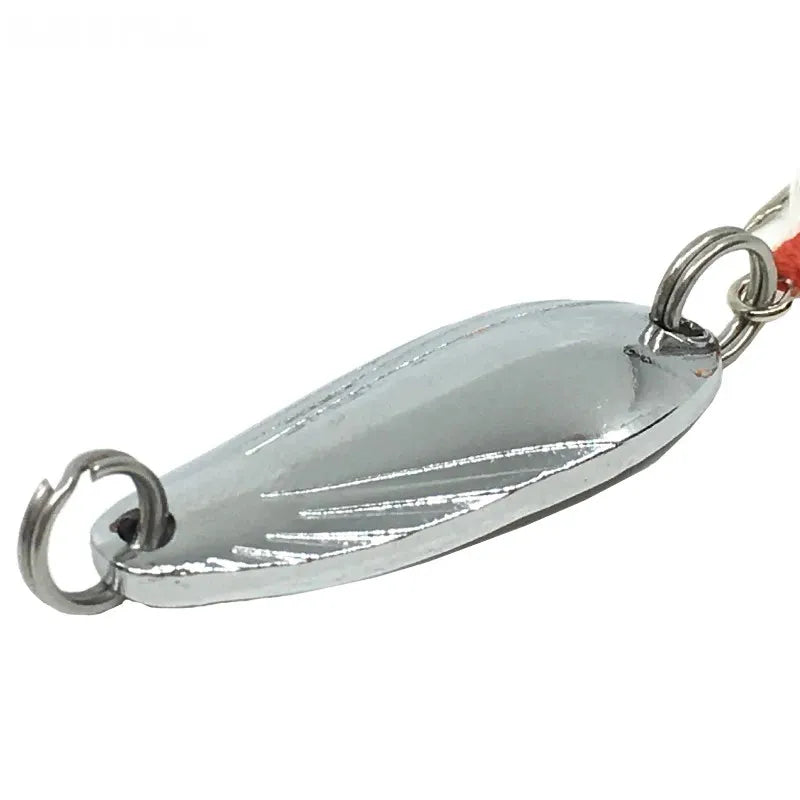 1Pcs Metal 5G-40G Fishing Lures Wobbler Spinner Bait Spoon Artificial Bass Hard Sequin Paillette Metal Steel Hook Lures