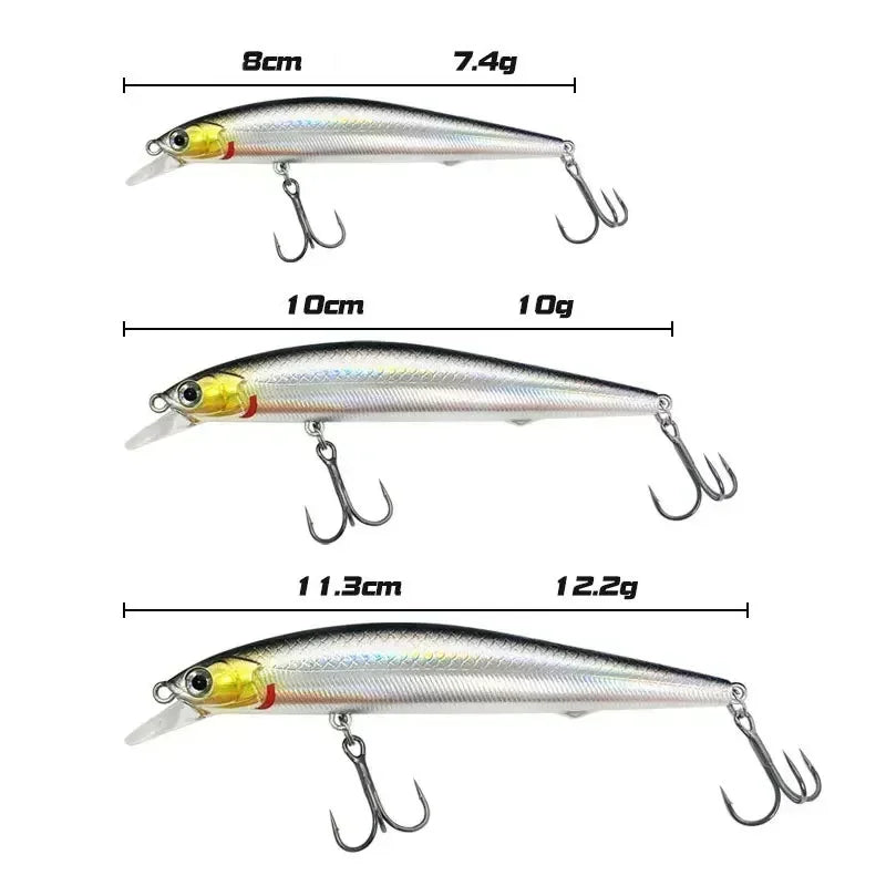 Topwater Floating Minnow Wobblers 7G 10G 12G Fishing Lures Artificial Walking Baits Swimbait Pesca Jerkbait Fishing Bait