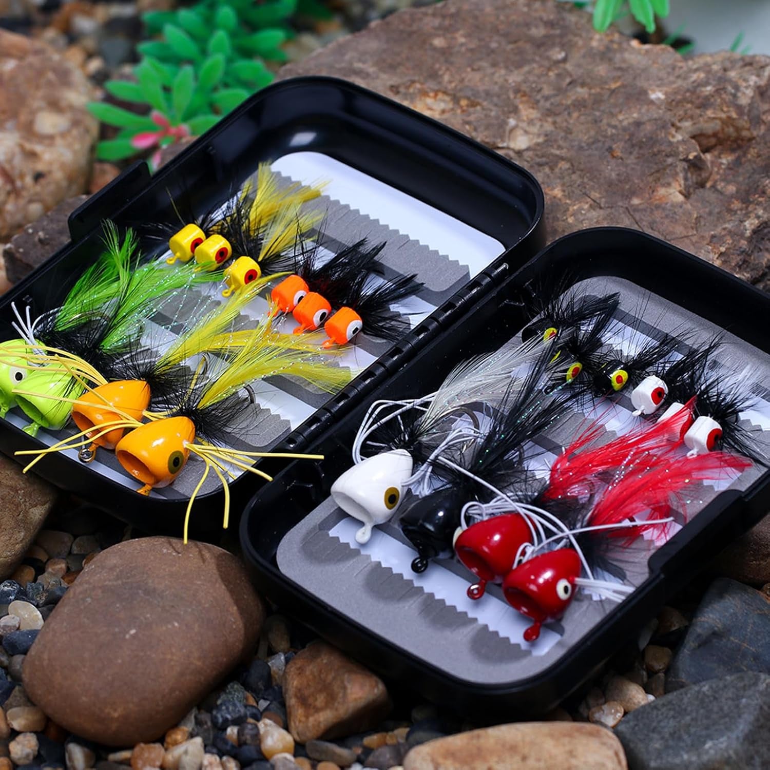 20Pcs Fly Fishing Lures, Realistic Outdoor Fishing Lures with Hooks, Salmon Bass Trout Grayling Panfish, for Lake Stream Reservoir Pond