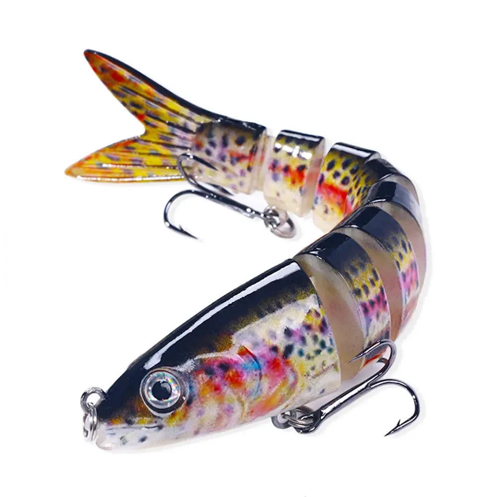13.4Cm 18G Wobblers Pike Fishing Lures Artificial Multi Jointed Sections Artificial Hard Bait Trolling Pike Carp Fishing Tools