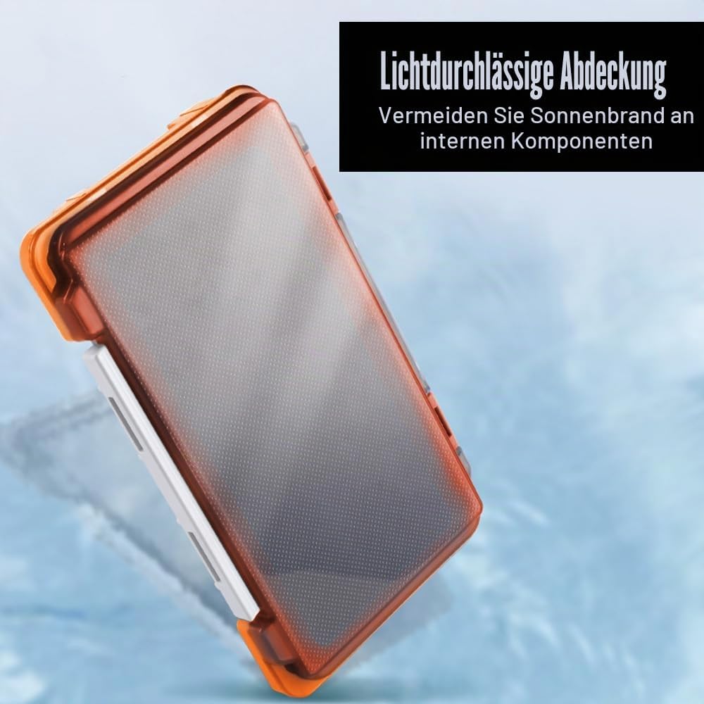 Tacklebox Mit Schaumstoff Einlage, 1 Stuck Wasserdichte Angelausrüstungsbox, Kleinteilebox Angeln Mit Schwammpolster Zur Aufbewahrung Und Organisation Große Fliegen Oder Köder
