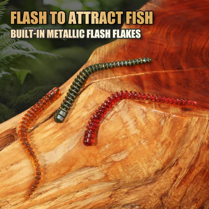 Cruel Leech Soft Baits 54Mm/20Pcs Artificial Fishing Lures Sea Worms Earthworm Fishing Soft Lures Wobblers