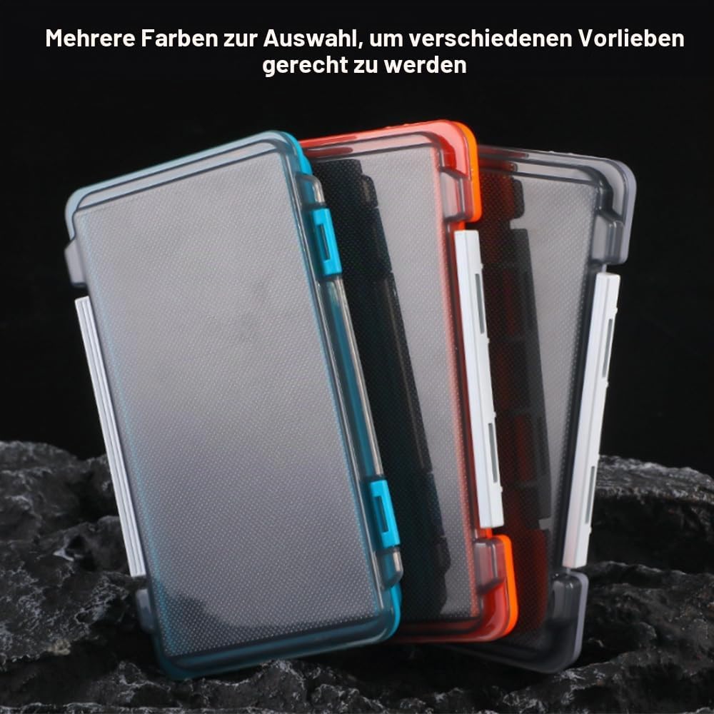 Tacklebox Mit Schaumstoff Einlage, 1 Stuck Wasserdichte Angelausrüstungsbox, Kleinteilebox Angeln Mit Schwammpolster Zur Aufbewahrung Und Organisation Große Fliegen Oder Köder