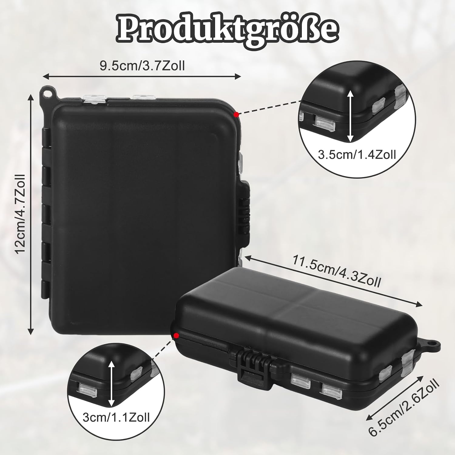 2 Stück Köderbox Angeln, Schwarze Mini Angelzubehör, Angelbox, 7 Fächer Und 9 Fächer Angelkoffer, Angel Zubehör Für Aufbewahrung Von Ködern