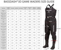 Bassdash 3D Angler's Waders, Ultra High Strength Black Plaid Nylon PVC Fishing Hunting Waders for Men