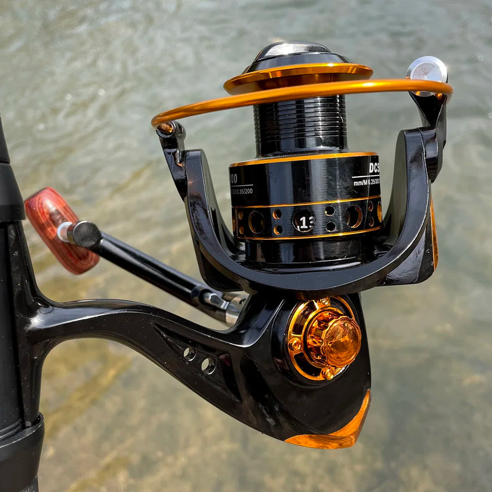 Metal Spool Spinning Fishing Reel 1000-7000 Series Fishing Wheel Drag Systerm 10Kg Fishing Tackle Saltwater Freshwater Fishing
