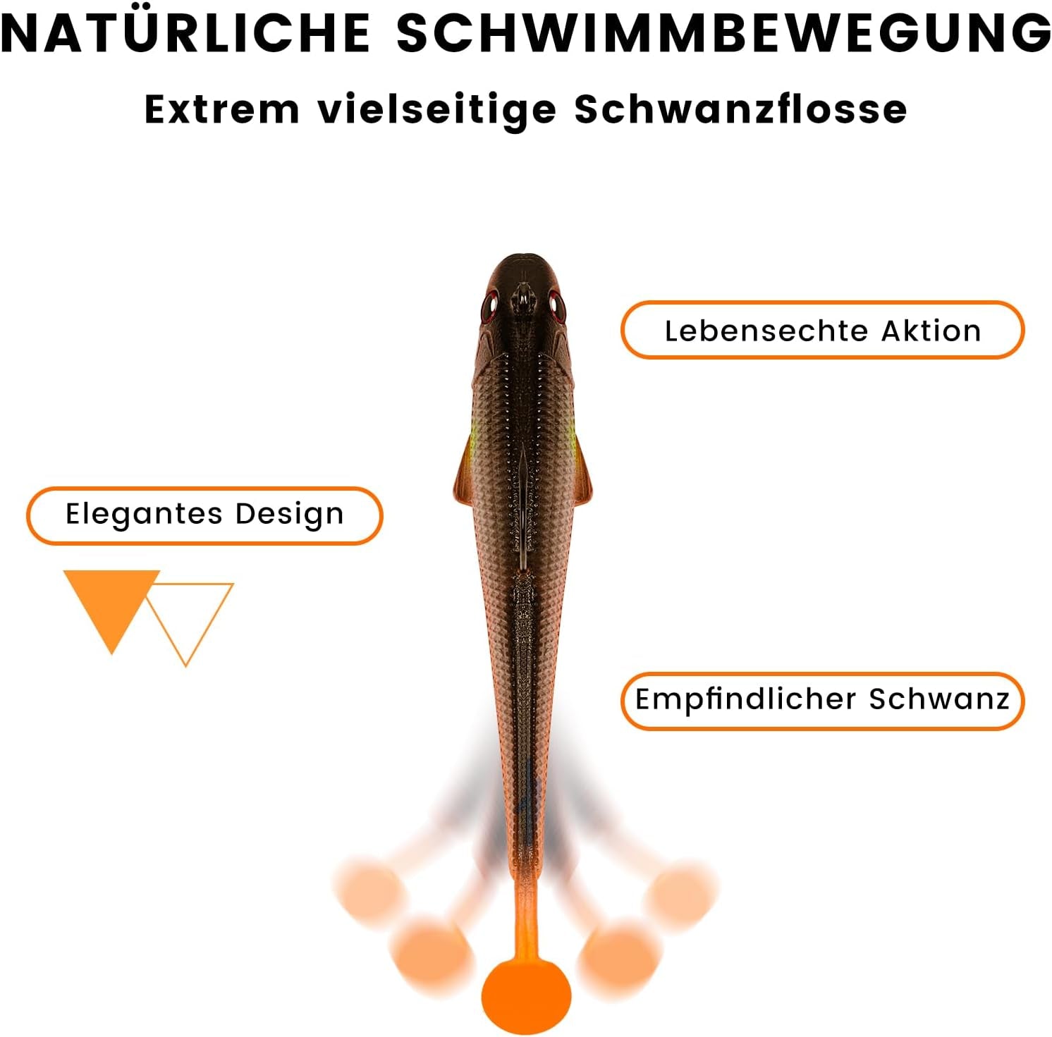 TRUSCEND Einfacher Fang Gummifische Mit Bkk-Haken, Besondere Vibrierende Schwimm- & Zitternde Jigging-Aktion Für Mehr Bisse, Tolle Weiche Köder Für Barsch, Forelle, Hecht, Zander, EIN Familienmuss