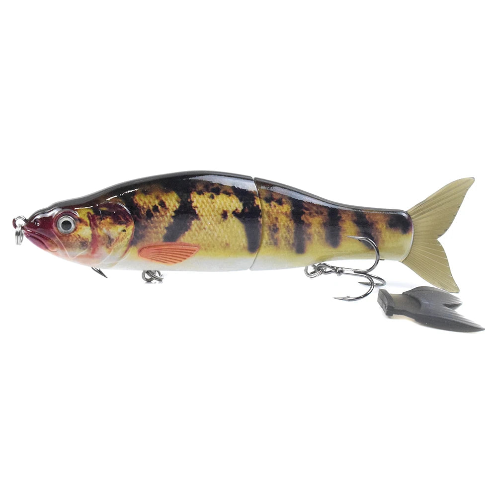 6.5Inch 56G Wobbler Jointed Fishing Lures Hard Glide Bait Soft Tail Float Slide Swimbait Bass Fishing Tackle