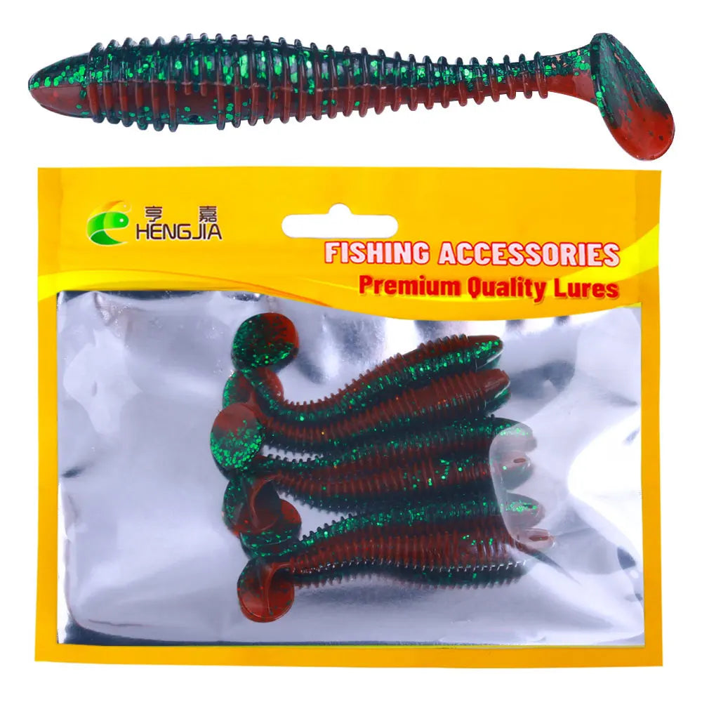 Rubber Spinning Baits False Bait Perch Baits Silicone Lures for Fishing Artificial Swimbaits for Bass Carp Tackle