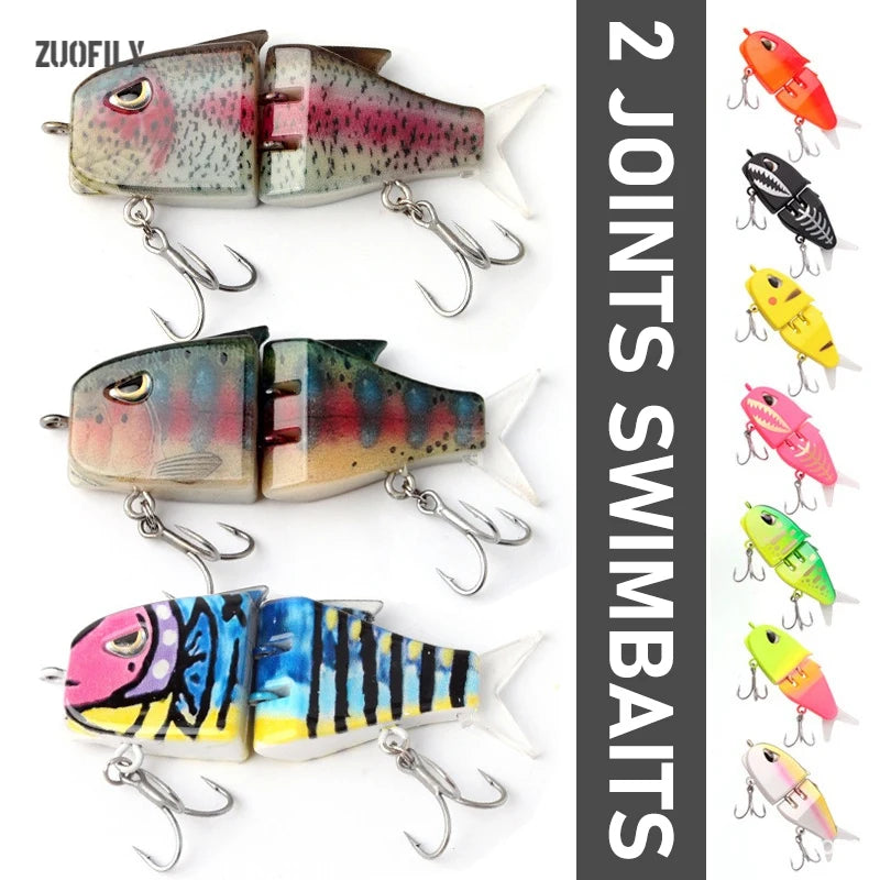 1PCS 6Cm 11G Swimbaits Fishing Lures 2 Joints 3D Printed Bionic Bait Hard Crankbaits for Bass Trout Pike Fishing Accessories