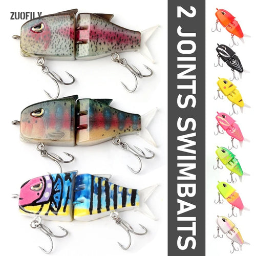 1PCS 6Cm 11G Swimbaits Fishing Lures 2 Joints 3D Printed Bionic Bait Hard Crankbaits for Bass Trout Pike Fishing Accessories