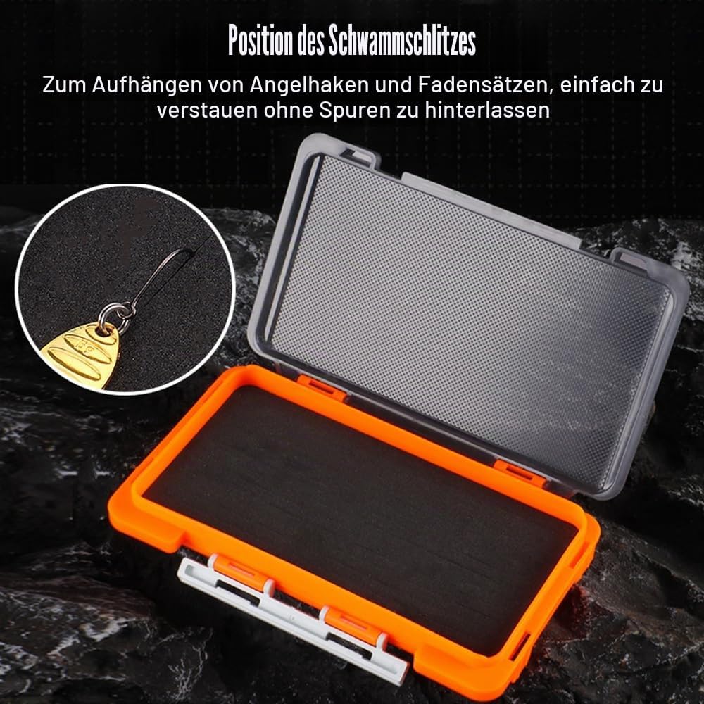 Tacklebox Mit Schaumstoff Einlage, 1 Stuck Wasserdichte Angelausrüstungsbox, Kleinteilebox Angeln Mit Schwammpolster Zur Aufbewahrung Und Organisation Große Fliegen Oder Köder