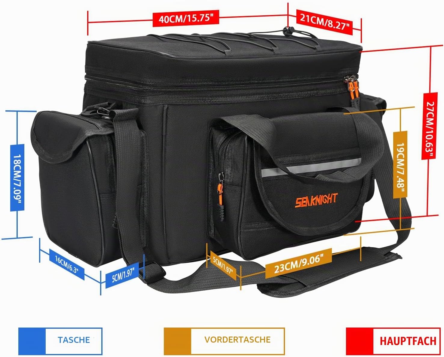 Seaknight SK003 Angeltasche Zum Karpfenangeln, Einzelne Schultertasche, Für Meeresangeln, Reisetasche, 50 Cm X 28 Cm X 27 Cm