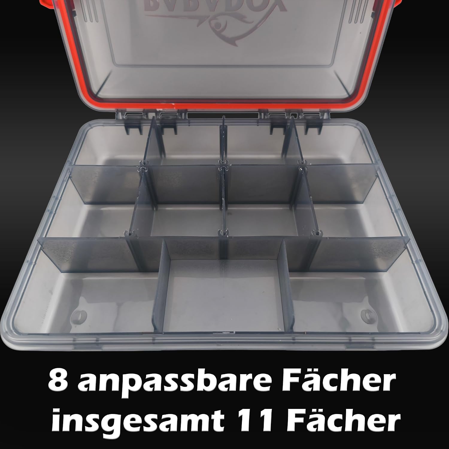 Paradox Fishing Wasserdichte Köderboxen I S 23X17,5X5Cm I Angelbox Köderbox Angeln Angelkoffer Groß Tackle Box Angeln Angelkasten - Für Angelzubehör