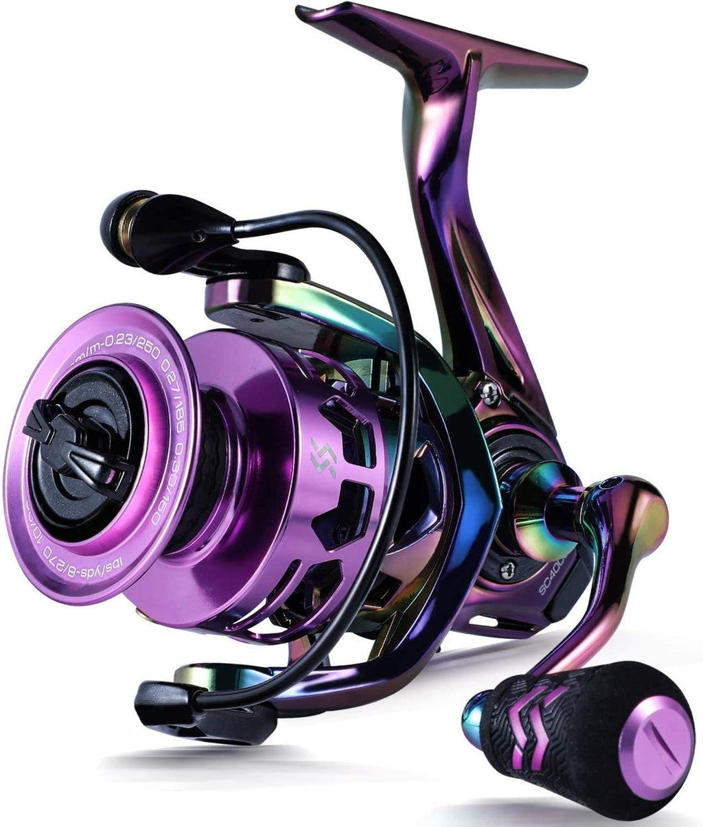 Sougayilang Spinning Angelrolle 6.0:1 Gear Ratio Graphit Rahmen 12 + 1 BB Bunte Angelrolle Mit 25 Lbs Carbon Drag, Super Polymer Griffe Für Süßwasser Oder Salzwasser Spinnen Reel