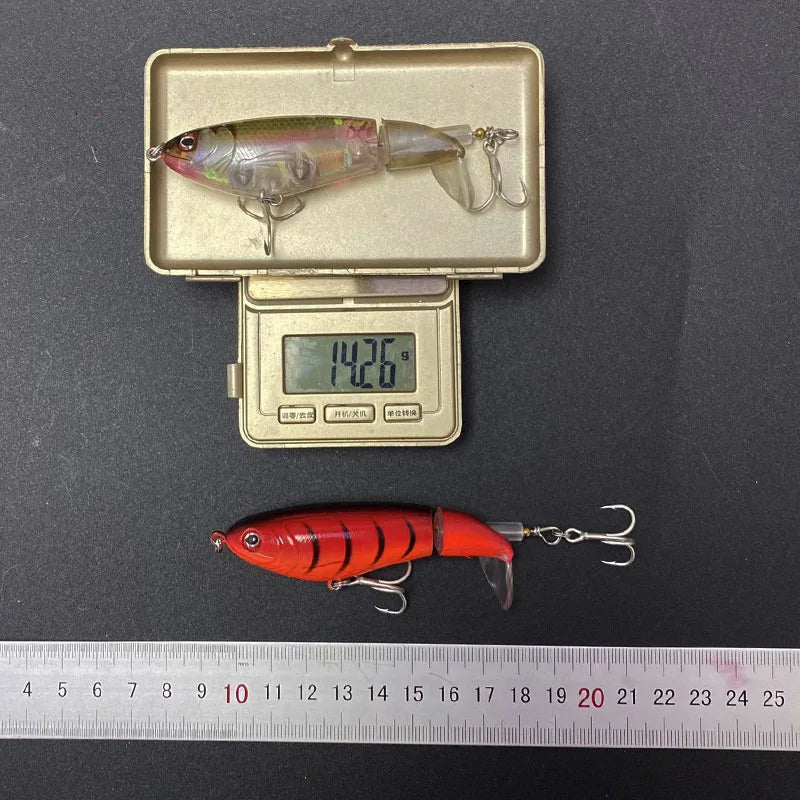90Mm 14G Rotating Tail Fishing Lures Flexible Whopper Plopper Artificial Bait Swimbait Topwater Bass & Redfish Fishing Supplies