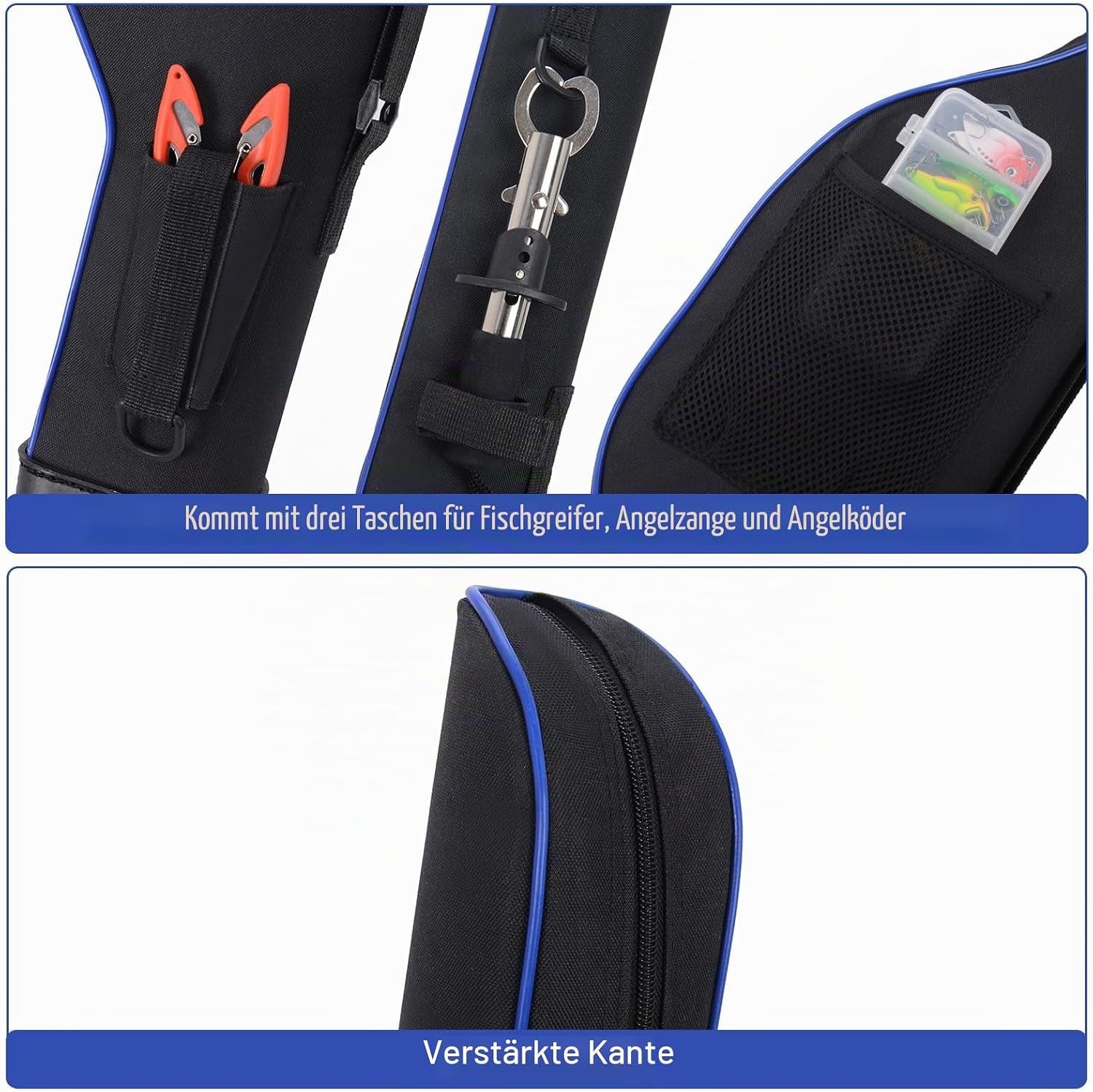 Das Neue Tackle Bag Wasserdichte Angelrutentasche 1,3 M/1,5 M Angelruten-Schutztasche Hartschale