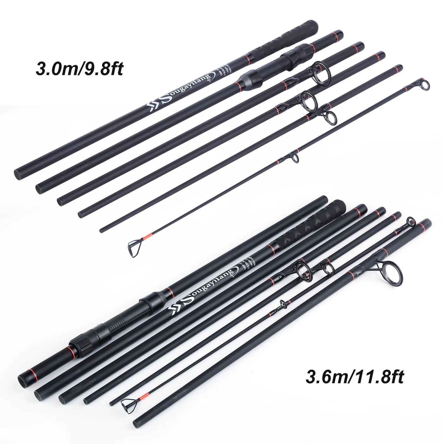 3.0M/ 3.6M 6/7 Sections Carp Fishing Rod Feeder Hard Carbon Fiber Fishing Rod Travel Fishing Pole Fishing Tackle