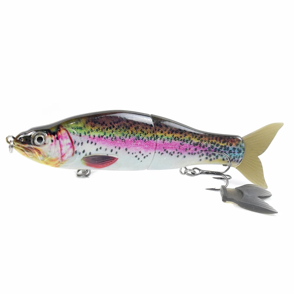 6.5Inch 56G Wobbler Jointed Fishing Lures Hard Glide Bait Soft Tail Float Slide Swimbait Bass Fishing Tackle