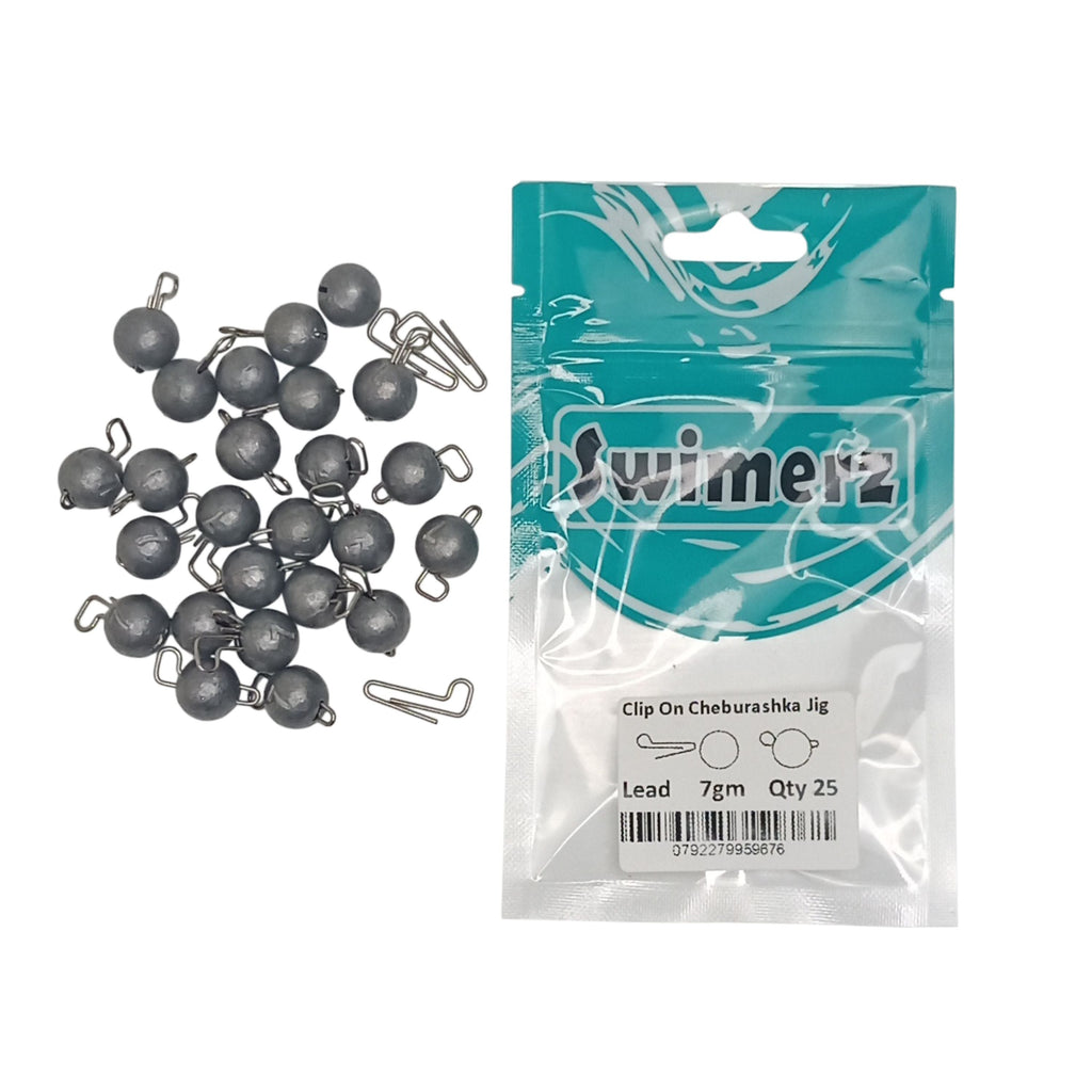 Swimerz 7gm Cheburashka Clip-On Jig Head, Lead, 25 pack-2