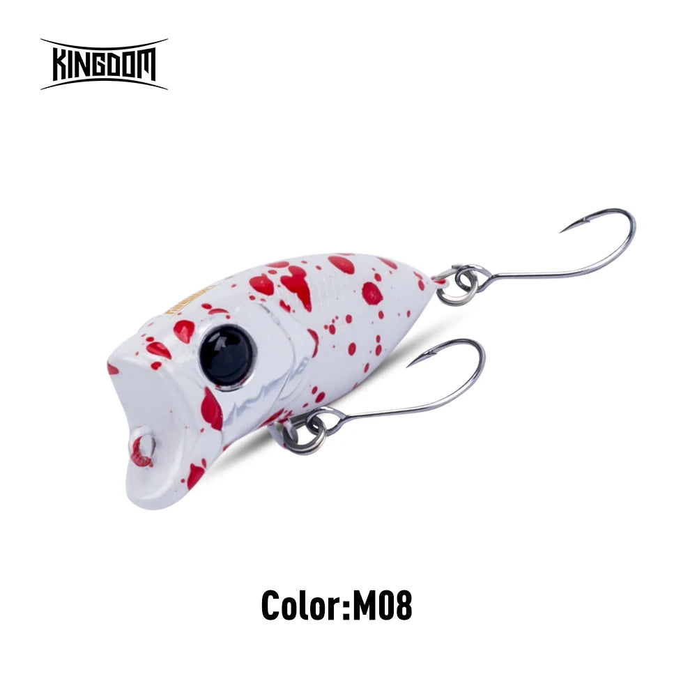 Micro Popper Topwater Fishing Lures 2.4G 35Mm Z-Action Hard Bait High Quality Floating Minnow Single Hook for Bass Pike