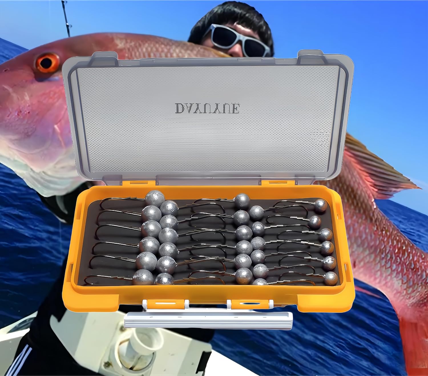Jigköpfe Angelhaken-Kit Softbait-Haken 3,5 G 5 G 7 G 10 G 14 G Inklusive Plastik Angelgerät Box Angeln Für Süßwasser Salzwasser