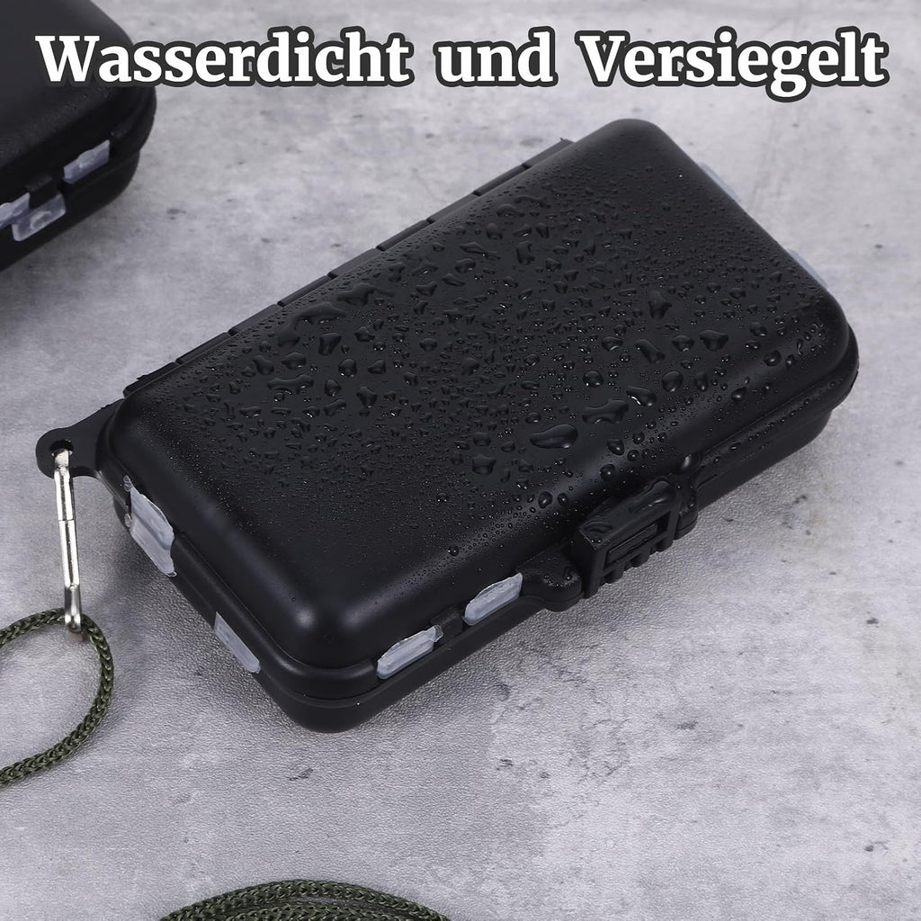 2 Stück Köderbox Angeln, Schwarze Mini Angelzubehör, Angelbox, 7 Fächer Und 9 Fächer Angelkoffer, Angel Zubehör Für Aufbewahrung Von Ködern