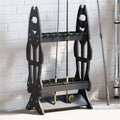 Vidaxl fishing rod rack for 16 rods black