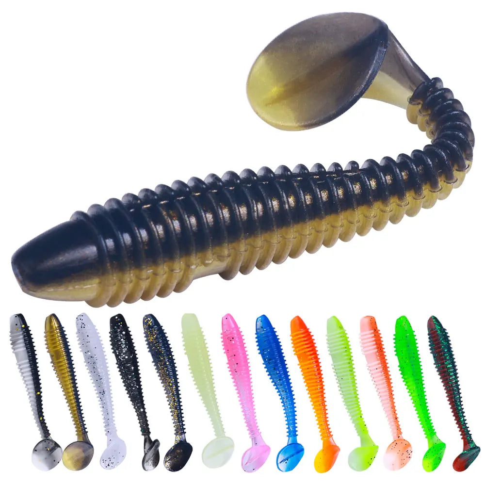 Rubber Spinning Baits False Bait Perch Baits Silicone Lures for Fishing Artificial Swimbaits for Bass Carp Tackle