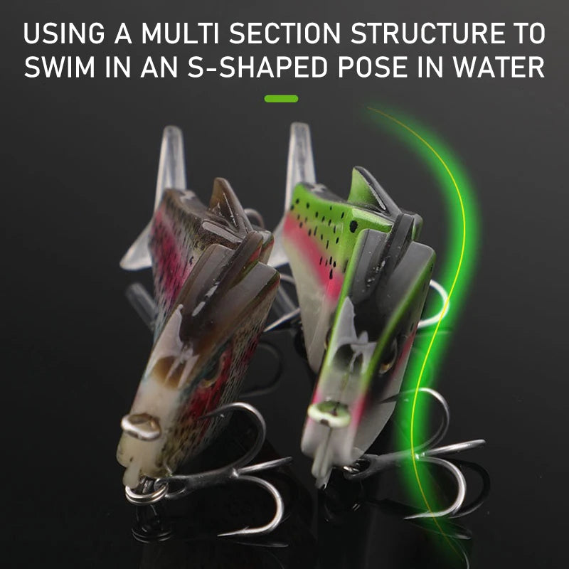 1PCS 6Cm 11G Swimbaits Fishing Lures 2 Joints 3D Printed Bionic Bait Hard Crankbaits for Bass Trout Pike Fishing Accessories