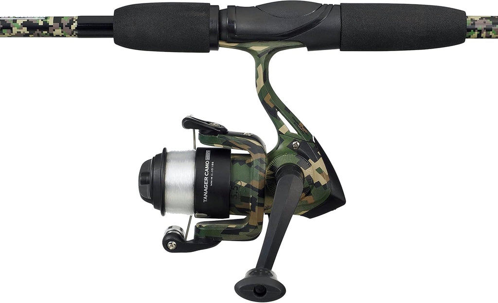 Mitchell Tanager Camo II Spin Combo | Lightweight Spinning Rod & Reel Setup for Freshwater & Predator Fishing | Perfect for Beginner Anglers | 2-Piece Combo, Unisex | Multiple Options Available