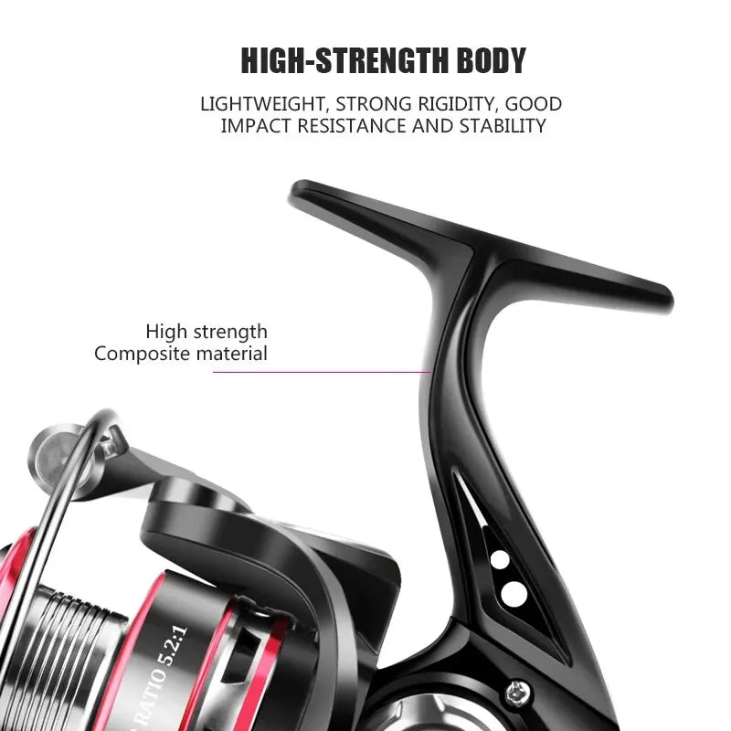 Fishing Reel 1000-7000 Spinning Reel Stainless Steel Bearing Spinning Fishing Reel 8KG Max for Sea Fishing Carp Fishing