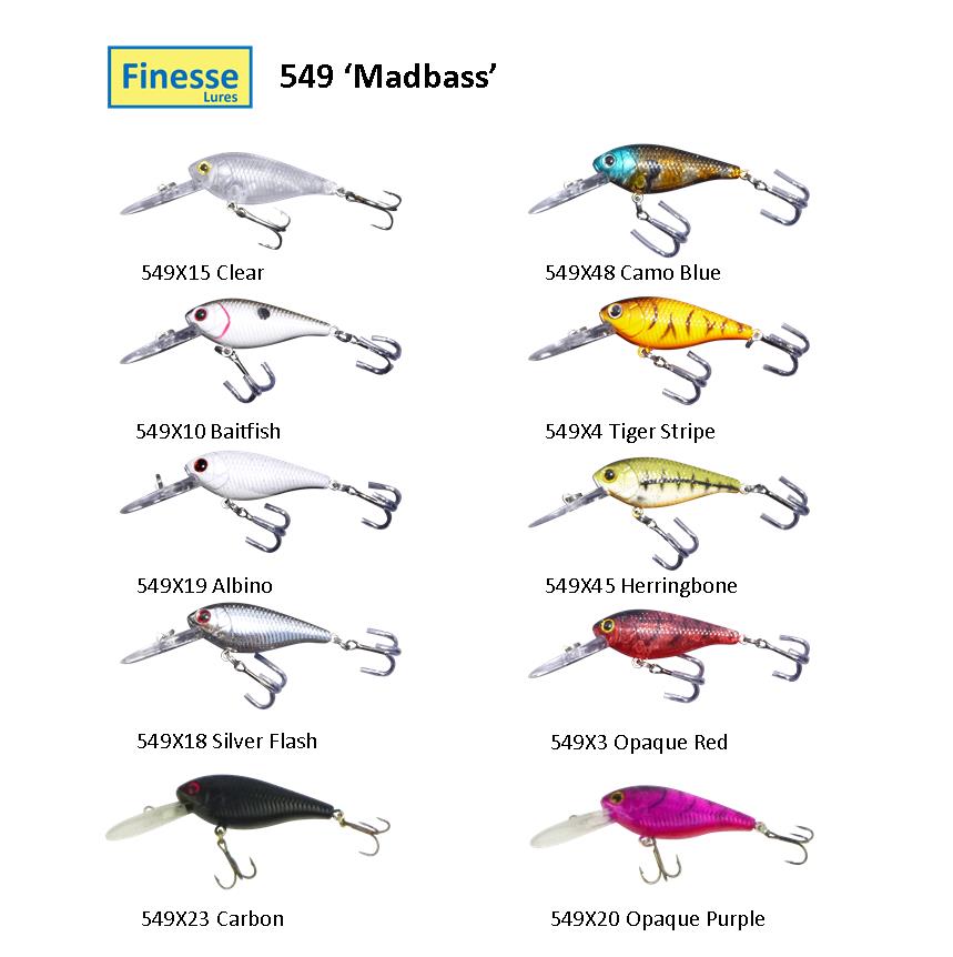 Finesse 'Madbass' Clear, 85mm Deep Diving Crankbait
