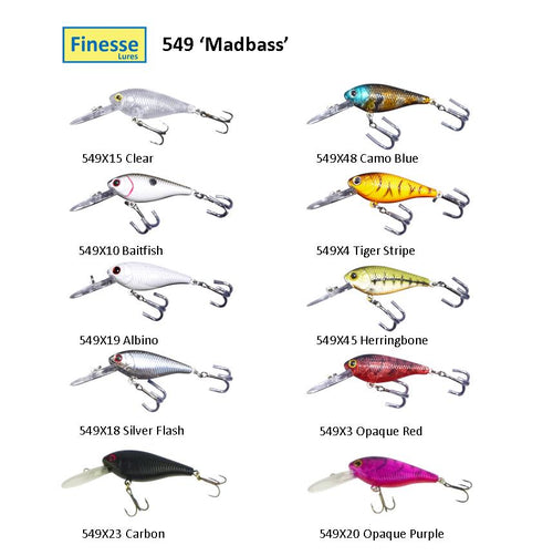 Finesse 'Madbass' Baitfish, 85mm Deep Diving Crankbait-1
