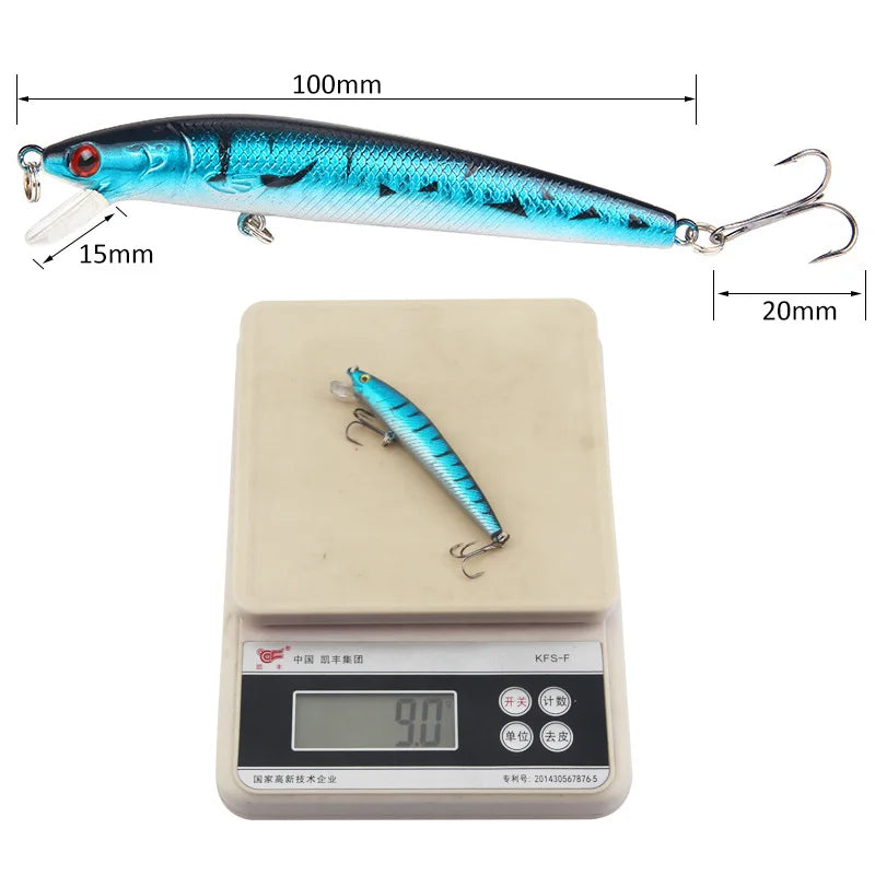 1Pcs Japanese Minnow Fishing Lures Floating Hard Bait95Mm 7G Artificial Bait Wobbler Crankbait Carp Perch Pesca Fishing Tackle