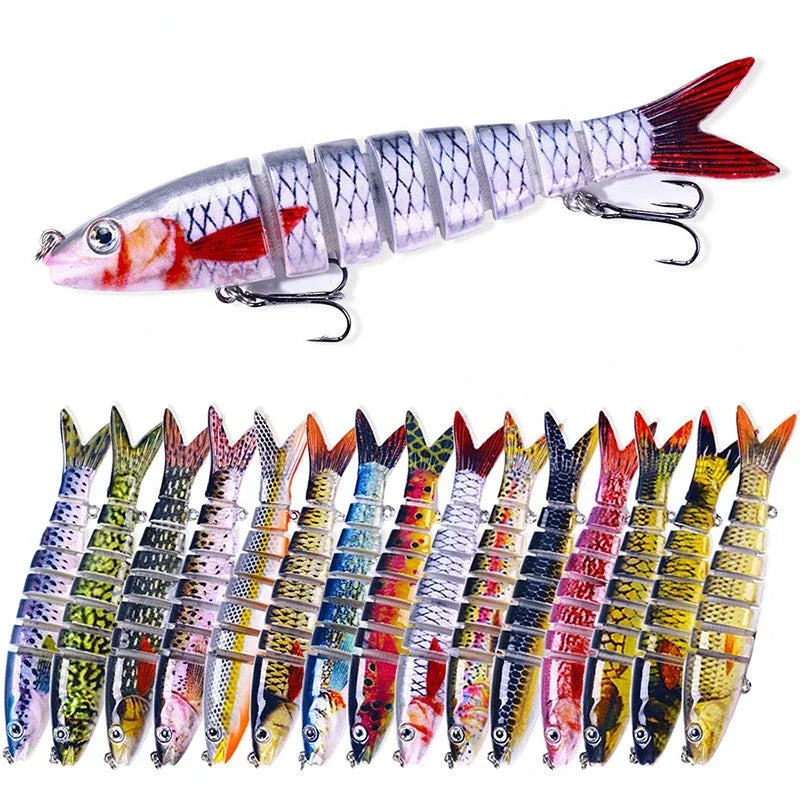 13.4Cm 18G Wobblers Pike Fishing Lures Artificial Multi Jointed Sections Artificial Hard Bait Trolling Pike Carp Fishing Tools